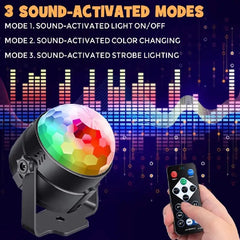 LED RGB Magic Ball Party Light with Remote Control