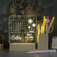 Luminous Acrylic Calendar Board