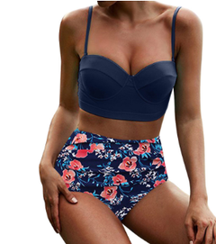 High-Waisted Printed Bikini Set