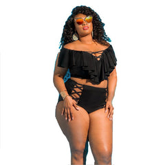 Plus Size L- 5XL High Waist Bikini Set
