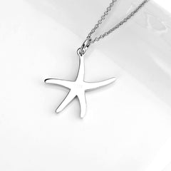 Starfish Pendant, Women's Necklace, 925 Sterling Silver