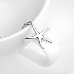 Starfish Pendant, Women's Necklace, 925 Sterling Silver