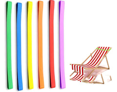 6pcs Towel Bands Silicone Rubber Towel Bands 12x0.4 inches for Beach Chair Stretchable Chair Bands Beach Towel Clips for Beach Pool & Cruise Chairs (6 colors)