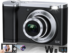 5K Dual-Lens Digital Camera 56MP with 10X Optical Zoom