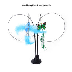 Cat Teaser Toy with Suction Cup Base — Interactive Play for Curious Cats