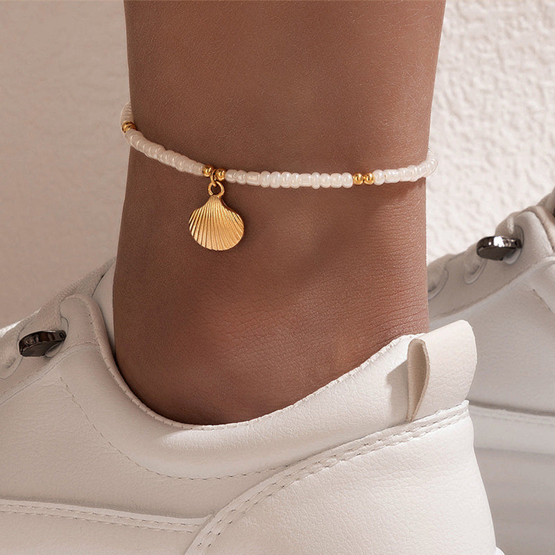 Boho Shell Charm Anklet
