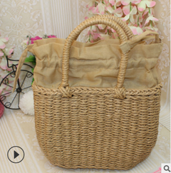 Handmade Woven Tote Bag, Straw Bag