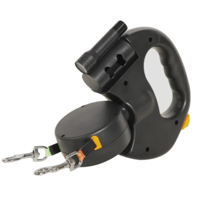 Auto Double Dog Leash — Retractable Dual Leash for Two Dogs