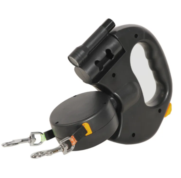 Auto Double Dog Leash — Retractable Dual Leash for Two Dogs