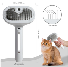 Pet Hair Spray Brush — 2-in-1 Grooming Brush with Built-In Water Tank