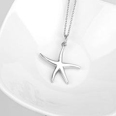 Starfish Pendant, Women's Necklace, 925 Sterling Silver