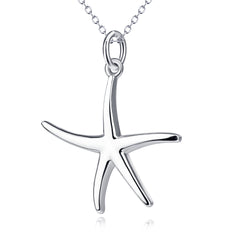 Starfish Pendant, Women's Necklace, 925 Sterling Silver