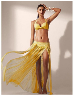 Mesh Beach Skirt and Bikini Cover-Up (4-Piece Set)