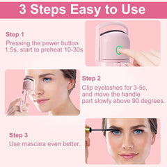 UltraGlow Pro Electric Lash Curler - Long-Lasting & Lightweight