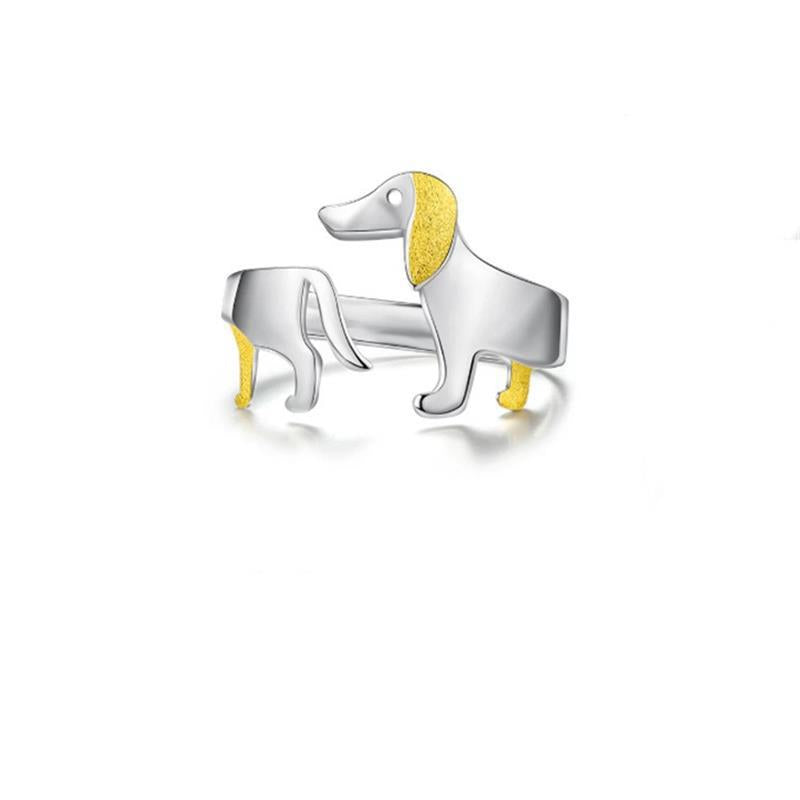 Silver Open Dog Ring