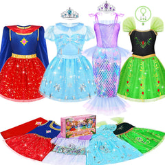 4 Princess Dress-Up Set – 16-Piece Costume with Accessories
