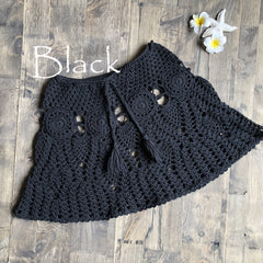 Handmade Crochet Bikini Skirt and Yoga Top