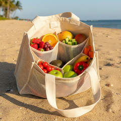 Canvas Tote inside Beach Bag