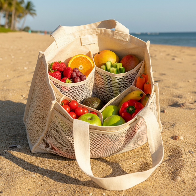 Canvas Tote inside Beach Bag
