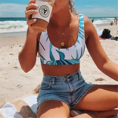 Sunny Shores Floral Swim Top Set