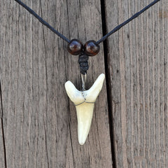Shark Tooth Pendant Necklace - Vintage Tribal Design
