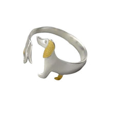 Silver Open Dog Ring