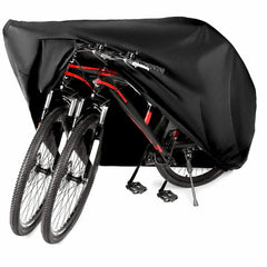 AngLink Bike Cover for 2 Bikes - 210D Oxford Outdoor Waterproof Bicycle Covers with Lock Hole All Weather Protection Bikes Storage Cover for Mountain Road Electric Beach Cruiser Hybrid