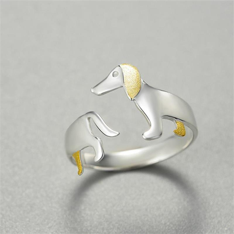 Silver Open Dog Ring