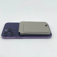 Leather Magnetic Bracket Mobile Holder — 3-in-1 Phone Stand, Card Holder & Magnetic Mount