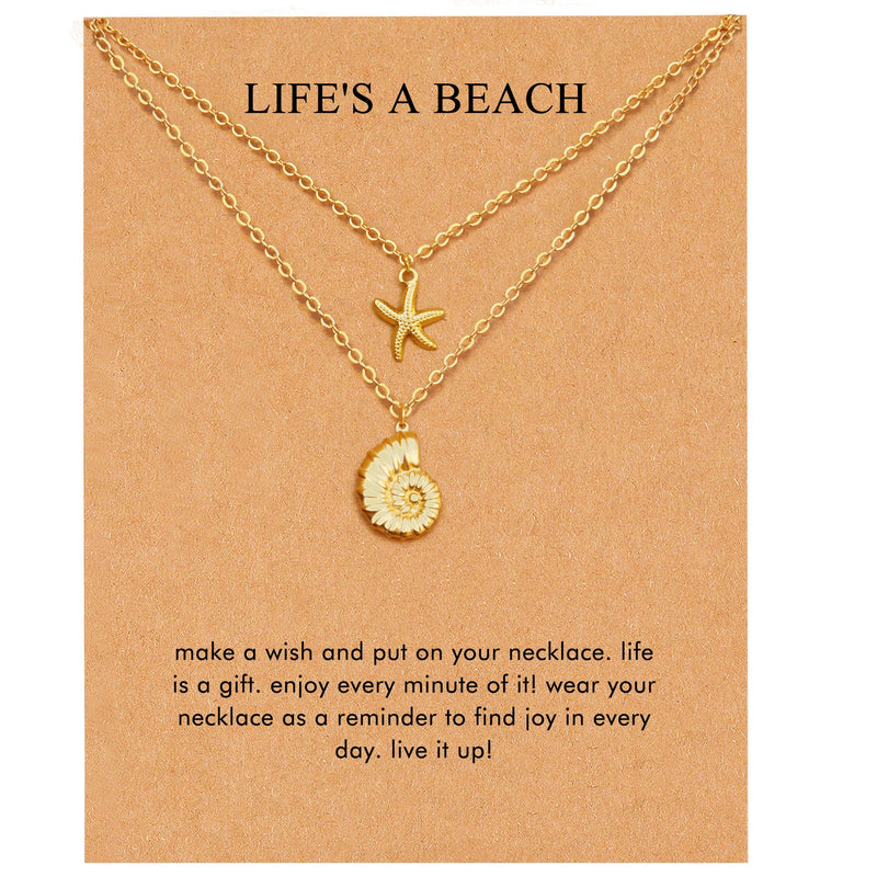 Layered Shell & Starfish Necklace