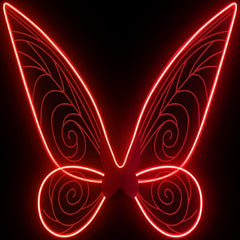 Light up Fairy Wings for AdultsElectroluminescent Wire LED Butterfly Wings for Girls WomenHalloween Costume Dress Up (Red)