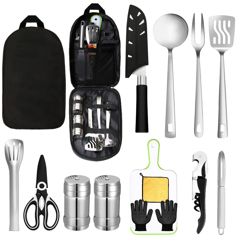 Camping Utensils & Cooking Set-15-Piece