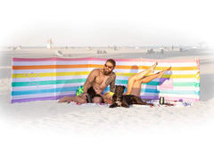 BEACH FENCE Premium 20 ft Beach Windscreen Privacy Screen Wind Blocker - Free Rubber Mallet and Carry Bag Included
