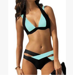 Color Block Women's Bikini Swimsuit - Sexy Style