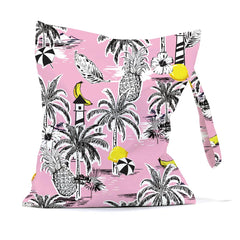 JRHung Waterproof Wet Bag Reusable Cloth Diaper Wet Dry Bag Large Travel Laundry Bag Dirty Clothes Bathing Suit Workout Bag for Gym Swimsuit Swimming Yoga Travel Pool Beach Pineapple