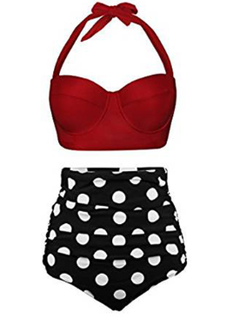High-Waisted Printed Bikini Set