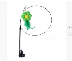 Cat Teaser Toy with Suction Cup Base — Interactive Play for Curious Cats
