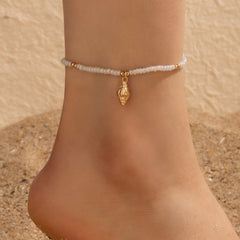 Boho Shell Charm Anklet