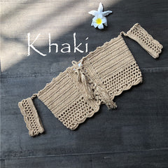 Handmade Crochet Bikini Skirt and Yoga Top