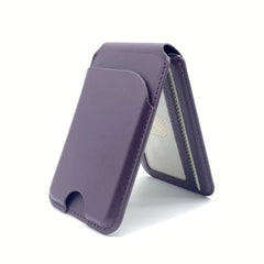 Leather Magnetic Bracket Mobile Holder — 3-in-1 Phone Stand, Card Holder & Magnetic Mount