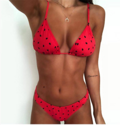 Watermelon Print Two-Piece Swimsuit Bikini Set
