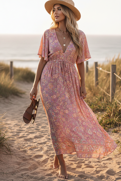Boho Blossom Maxi Dress