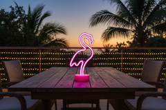 Tropical Nights Neon Flamingo Outdoor